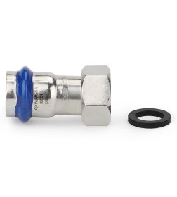 Муфта раструбная Varmega Inox Press с накидной гайкой 15x1/2"