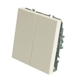 Выключатель 2-кл.(мех-м) 250В,10А Эмили RSW10-5104-01 белый фарфор, soft touch Stekker 49866