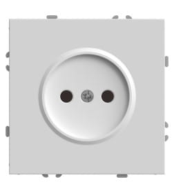 Розетка 1-я с з/ш, б/з (мех-м)250В,16А Эмили RST16-5109-01 белый фарфор Stekker 49876