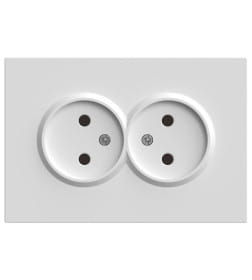 Розетка 2-я с з/ш, б/з 250В,16А Эмили RST16-5116-01 белый фарфор Stekker 49877