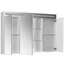 Шкаф навесной зеркальный Belux Бристоль ВШ 120 Белый глянцевый