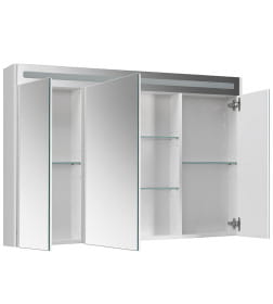 Шкаф навесной зеркальный Belux Бристоль ВШ 120 Белый глянцевый