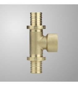 Тройник латунный Varmega Slide-fit с внутренней резьбой 16х1/2