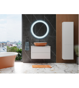 Зеркало Belux Джаз В 75 Белый глянцевый