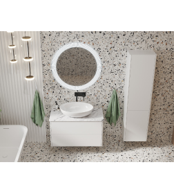 Зеркало Belux Джаз В 95 Белый глянцевый