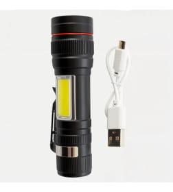 Фонарик, аккум.,YM-520-T6, зарядка micro, боковая подсветка