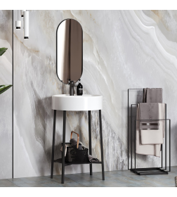 Зеркало Belux Ванкувер В 35х90 Черный матовый