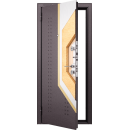 Дверь входная "Trust T2" Черный муар/бьянко (правая)  860х2050 мм