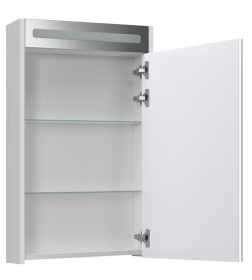 Шкаф навесной зеркальный Belux Бристоль ВШ 50 Белый глянцевый