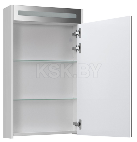 Шкаф навесной зеркальный Belux Бристоль ВШ 50 Белый глянцевый