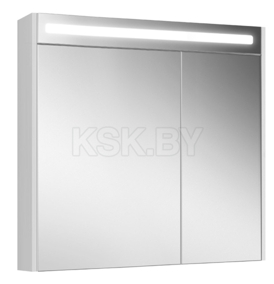 Шкаф навесной зеркальный Belux Бристоль ВШ 85 Белый глянцевый