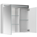 Шкаф навесной зеркальный Belux Бристоль ВШ 85 Белый глянцевый