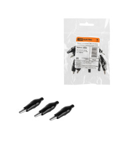 Зажим "крокодил" ЗКИ 5А 46 мм в изоляции черный (10 шт.) TDM SQ0541-0004