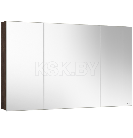 Шкаф навесной зеркальный Belux Стокгольм ВШ 120 Орех Карини натуральный