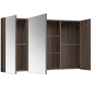 Шкаф навесной зеркальный Belux Стокгольм ВШ 120 Орех Карини натуральный