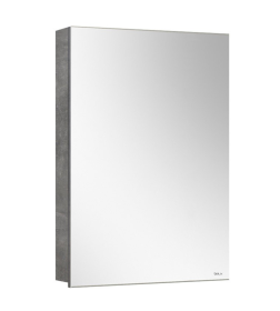 Шкаф навесной зеркальный Belux Стокгольм ВШ 40 Бетон Чикаго светло-серый