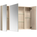 Шкаф навесной зеркальный Belux Стокгольм ВШ 100 Акация Лэйкленд светлая