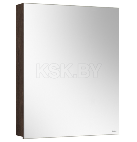 Шкаф навесной зеркальный Belux Стокгольм ВШ 60 Орех Карини натуральный