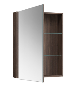 Шкаф навесной зеркальный Belux Стокгольм ВШ 60 Орех Карини натуральный