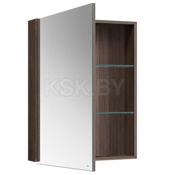 Шкаф навесной зеркальный Belux Стокгольм ВШ 60 Орех Карини натуральный