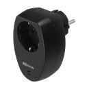 Сетевой фильтр 1 гнездо 2П+З с з/ш 16А 250В черный TDM SQ1806-0186 (SQ1806-0186) 