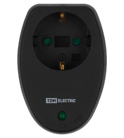 Сетевой фильтр 1 гнездо 2П+З с з/ш 16А 250В черный TDM SQ1806-0186