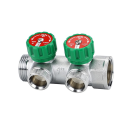 Коллектор регулирующий Varmega 1" на 2 выхода 1/2", хромированный VM14622 (VM14622) 