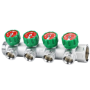 Коллектор регулирующий Varmega 1" на 4 выхода 1/2" хромированный VM14624 (VM14624) 