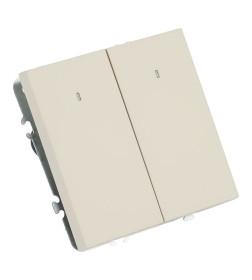 Выключатель 2-кл. c индикатором (мех-м)250В,10А Эмили RSW10-5102-08 кашемир, soft touch Stekker 49890