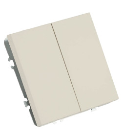 Выключатель 2-кл.(мех-м)250В,10А Эмили RSW10-5104-08 кашемир, soft touch Stekker 49892