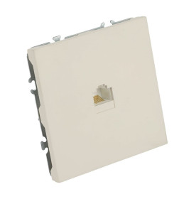 Розетка компьютерная RJ-45 (мех-м) Эмили RST00-5117-08 кашемир, soft touch Stekker 49899