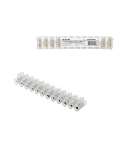 Зажим винтовой ЗВИ-15 полипропилен 1,5-6 мм2 12 пар 100°С белый TDM SQ0510-0043