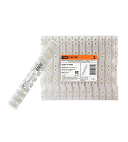 Зажим винтовой ЗВИ-30 полипропилен 1,5-10 мм2 12 пар 100°С белый TDM SQ0510-0045