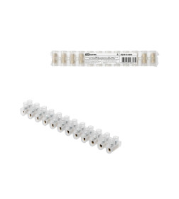 Зажим винтовой ЗВИ-5 полипропилен 0,75-4 мм2 12 пар 100°С белый TDM SQ0510-0041