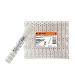 Зажим винтовой ЗВИ-60 полипропилен 2,5-16 мм2 12 пар 100°С белый TDM SQ0510-0046