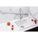 Мойка кухонная кварцевая Marblan CUBI белый мрамор