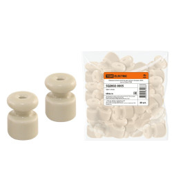 Керамический изолятор для ретро провода сосна (25шт.) TDM