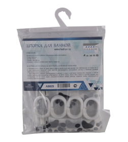 Штора для ванной 180х180 см зимний след Fashun A8825