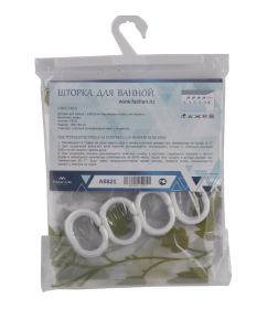 Штора для ванной 180х180 см цветочная мелодия Fashun A8821