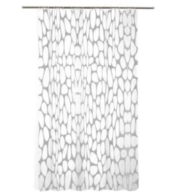 Штора для ванной 180х200 см орнамент в пастельных тонах Fashun A8815