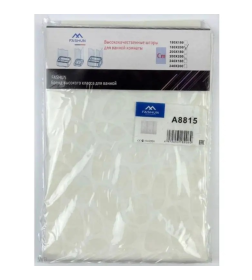 Штора для ванной 180х200 см орнамент в пастельных тонах Fashun A8815