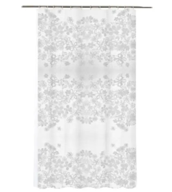 Штора для ванной 180х200 см цветочный орнамент Fashun A8814