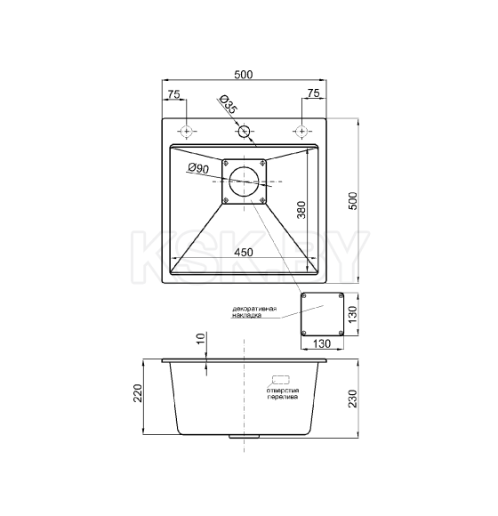 Мойка кухонная кварцевая Marblan COMFORT 50 иней в комплекте с коландером чёрный