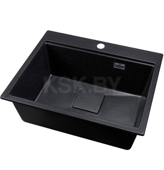 Мойка кухонная кварцевая Marblan COMFORT 60 оникс в комплекте с коландером чёрный