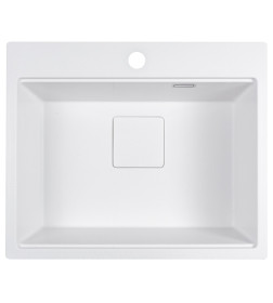 Мойка кухонная кварцевая Marblan COMFORT 60 иней в комплекте с коландером чёрный