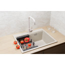 Мойка кухонная кварцевая Marblan COMFORT 60 гранит в комплекте с коландером чёрный