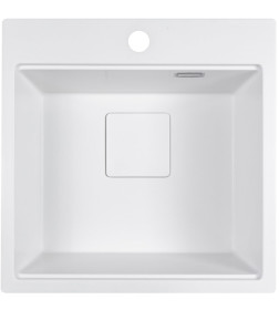 Мойка кухонная кварцевая Marblan COMFORT 50 иней в комплекте с коландером чёрный