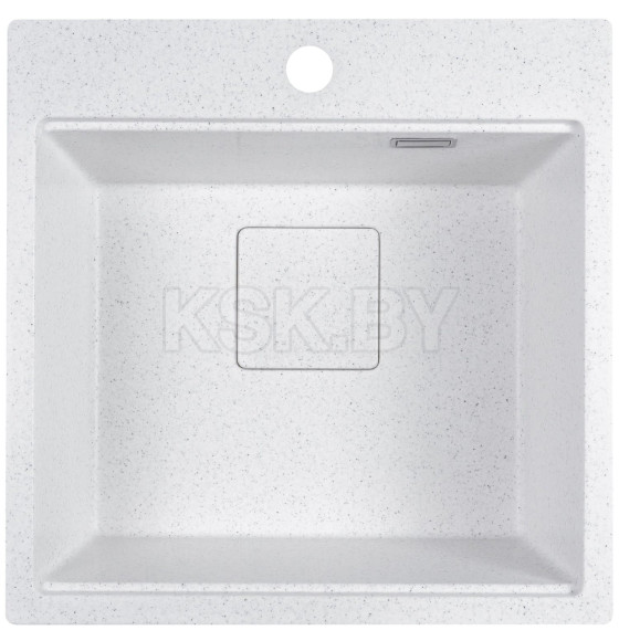 Мойка кухонная кварцевая Marblan COMFORT 50 серый в комплекте с коландером чёрный