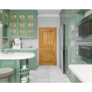 Дверь МОДЕЛЬ №16  глухая (светлый лак) 2000х700х40мм