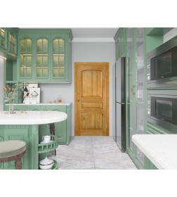 Дверь МОДЕЛЬ №16  глухая (светлый лак) 2000х700х40мм